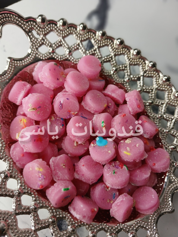 قندفود گل محمدی یاسی | قند طعمدار با گل محمدی طبیعی