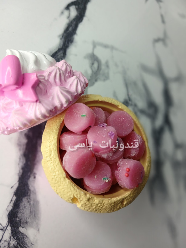قندفود گل محمدی یاسی | قند طعمدار با گل محمدی طبیعی