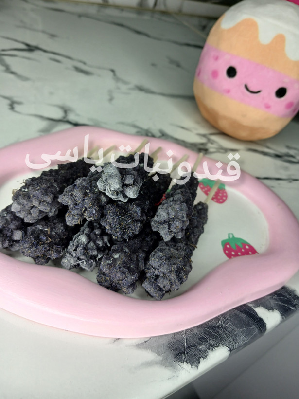 نبات دمنوشی گل گاوزبان | نبات طعمدار دستساز با گل گاوزبان